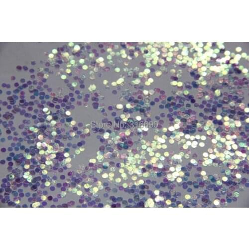 2mm White Holographic Glitter circle Round glitters for Glitter Nail Art and Glitter Crafts nail art Supplies