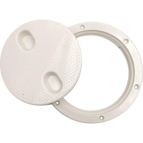 Marine Boat Yacht RV 6 Inch Access Hatch Cover Screw Out Deck Plate White ABS plastic anti-aging anti-corrosive