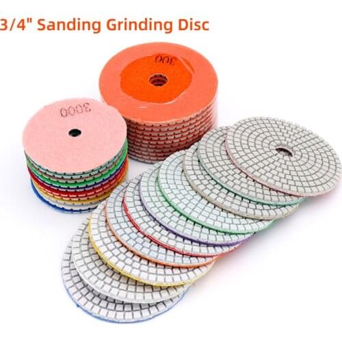 HOT 3/4" Sanding Grinding Disc Wet Diamond Polishing Pads Tile Marble Granite Polisher Flexible Stone Ceramic Power Tools
