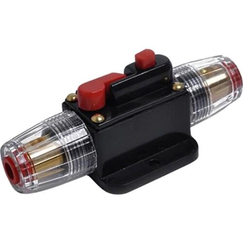 MagiDeal 12V Car Audio Circuit Breaker Inline Fuse Fits 4-8 Gauge Wire 40A