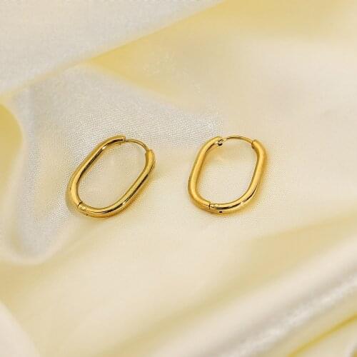 Stainless Steel Fashion Earrings for Women Jewelry Piercing Brincos 2021 Trand Ear Cuff Woman Summer Ear Rings Statement Bijoux