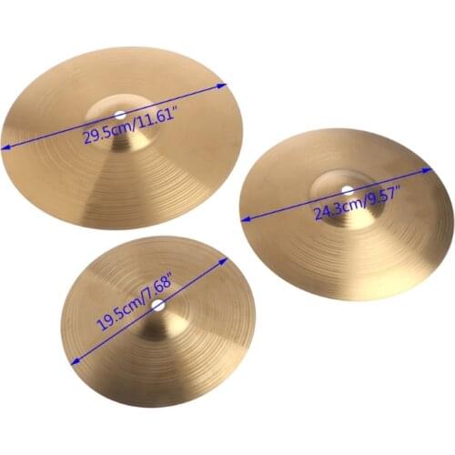 Beginner Copper Alloy Crash Cymbal Drum Durable Brass Percussion Instrument 8 10 X3UA
