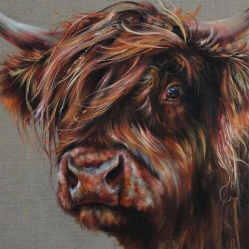 Full Square/Round Drill 5D DIY Diamond Painting Animals Cow Bull Head Diamond Embroidery Kits Sale Cross Stitch Wall Decor Gift