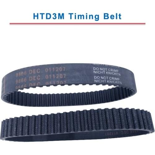 HTD3M Timing Belt closed loop 3M-255/258/261/264/267/270/273/276/279/282 rubber belt teeth pitch 3mm width 10/15mm for 3M pulley
