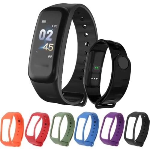Wrist Strap Bracelet Wristband TPU Smart Watchband Replacement Waterproof for C1 C1S Plus,Smart Watch Strap Replacement