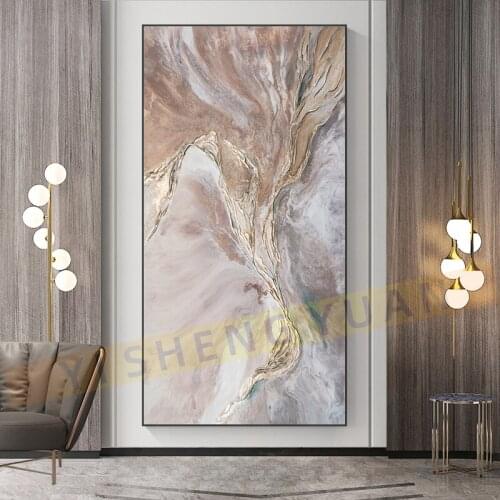 Hand Painted Wall art Picture Abstract landscape on canvas oil painting handmade for Living room bedroom home decor no framed