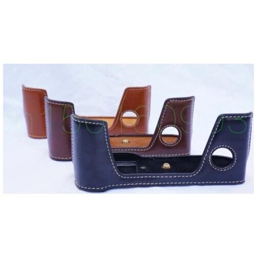 Mirrorless System Camera Video Bag Case PU Camera Half Body Pouch Battery Openning For Fujifilm Fuji XPRO 2