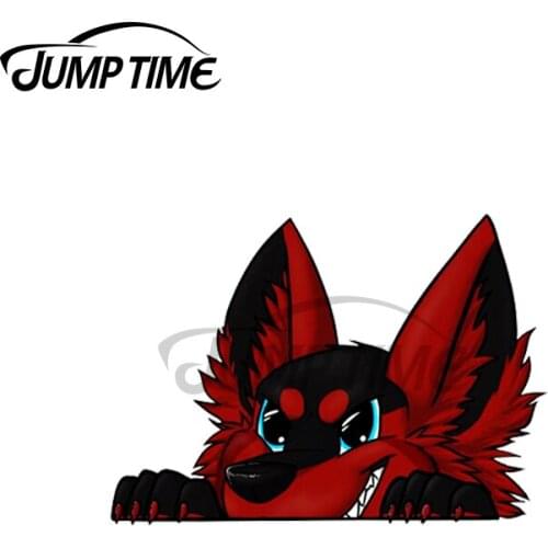 Jump Time 13 x 4.6cm For Kaze Peeking Car Stickers and Decals Trunk Laptop Motorcycle Surfboard Scratch-Proof Graphics