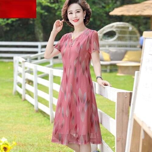 Dresses for Women 2021 New Summer Fashion Vintage Printed Chiffon Loose 5XL Plus Size Elegant Ladies Party Dress Vestidos X9