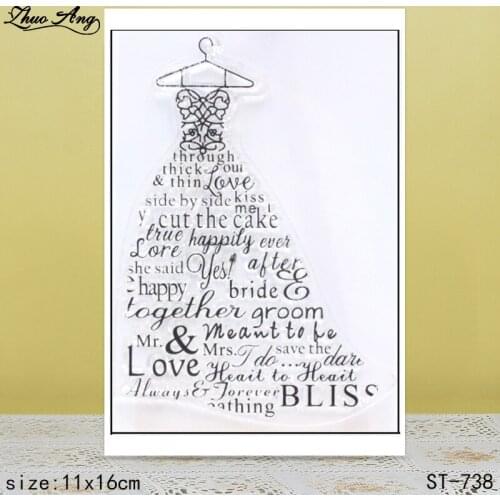 ZhuoAng I love your lady transparent silicone stamp / stamp DIY scrapbook / photo album decorative transparent seal