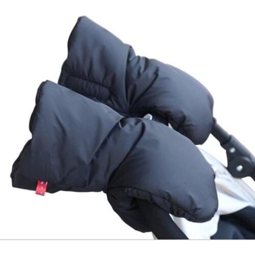 Winter Stroller Warm Gloves Pushchair Hand Muff Waterproof Mitten Baby Buggy Plus Velvet Thicken Outdoor Gloves Pram Accessory