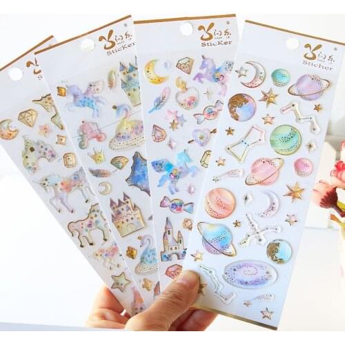 1pcs/1lot Kawaii Stationery Stickers unicorn Diary Planner Decorative Mobile Stickers Scrapbooking DIY Craft Stickers