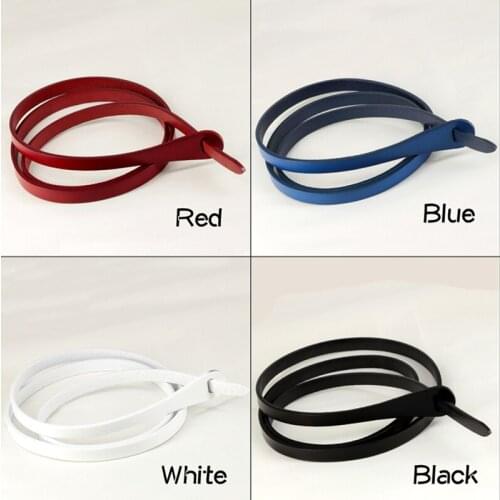 1pc Allergy Free Thin Knot Belt Genuine Leather Belt For Women Female Cowskin Leather Belts Dress Accessories