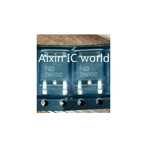 10PCS FQD2N60C FQD2N6OC FQD-2N60C FQD 2N60C TO-252