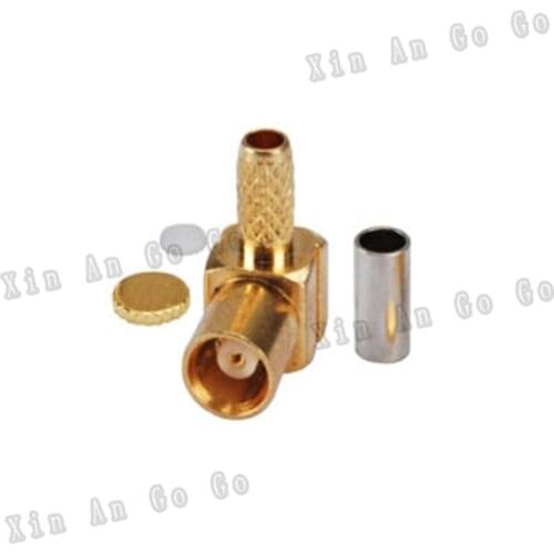 5 pcs RF MCX adapter with MCX female right angle Crimping connector with RG316 RG174 cable Free shipping
