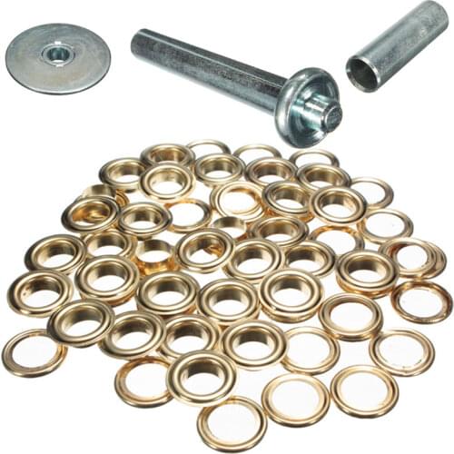 63pcs Outdoor Camping Tent Repair Tool Kits Gound Fixing Tool Goundsheet Cover Repair Kit Punch Plier Tool Eyelet Grommets 14MM