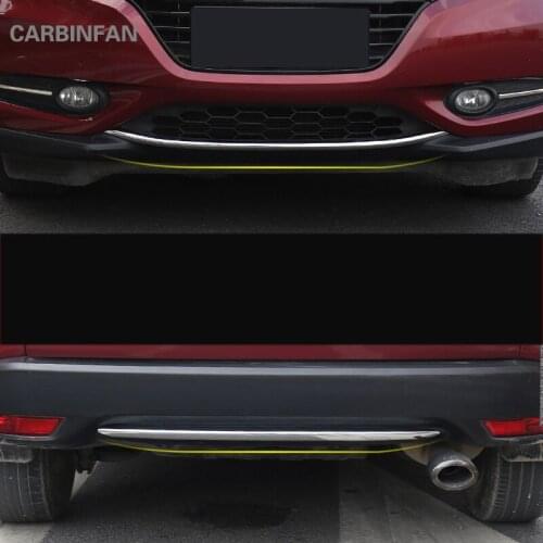 ABS Chrome Front Rear Bumper Grill Cover Trim Decorations Sticker Car Styling For Honda HRV HR-V Vezel 2014 2015 2016 2017 C671