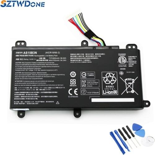 SZTWDONE AS15B3N Laptop Battery for Acer Predator 17 G9-791 G9-792 15 G9-591 G9-591R G9-592
