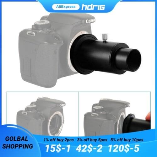 Aluminum T2 Adapter Telescope Extension Tube 1.25 inch Telescope Mount Adapter Thread T-Ring for canon EOS Camera Accessories