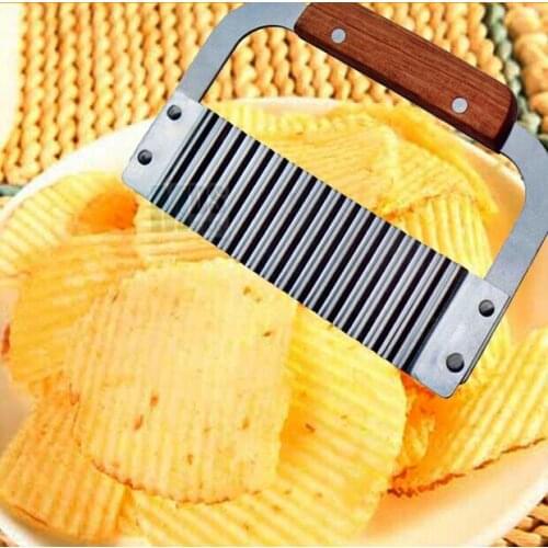 Freeshipping 150pcs Crinkle Cutter Wax Vegetable Soap Wavy Cutter Stainless Steel Potato Chip Dough Carrot Crinkle Wavy Slicer