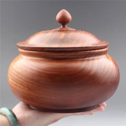 Burma rosewood tea pot, solid wood, storage tanks, dried fruit candy cans, snacks cans, eight treasure cans, mahogany ornaments