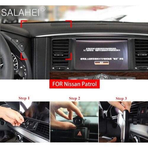 For Nissan Patrol Y62 Armada 2010 2011 2012 2013 2014-2019 Auto Car Smart Cell Hand Phone Holder Air Vent Cradles Mounts Stand