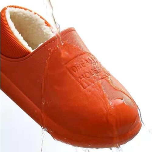 Home Men Slippers Indoor Women Sandals Winter Waterproof Plush Slippers Lovers Warm Cotton Shoes Lightweight Mens Causal Shoes