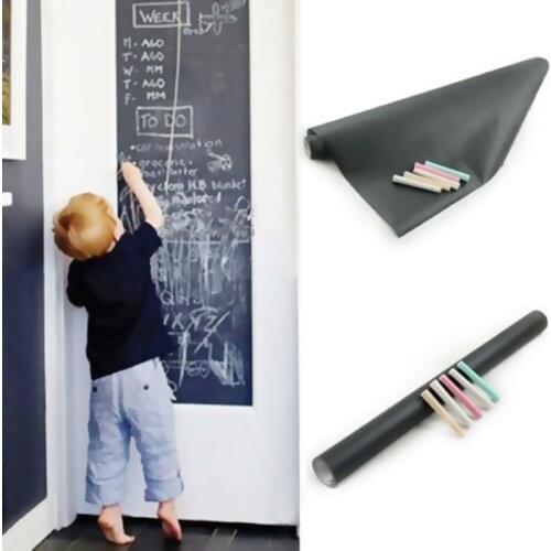 60*200cm Chalkboard Blackboard Stickers Removable Vinyl Draw Erasable Blackboard Learning Multifunction Office B1