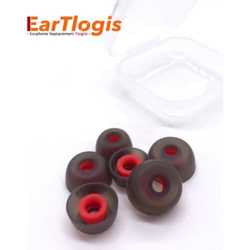 EarTlogis TWS-Joy Silicone Earbuds for Jabra Elite/ Active/ Evolve 65t, Elite 75t/ Sport, Creative Outlier Air/ Gold Replacement