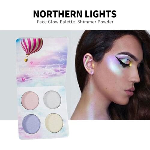 HANDAIYAN Eyeshadow Palette Shimmer Glitter Brighten Highlight Waterproof Lasting Pressed Glitter Eye Shadow Cosmetics TSLM1