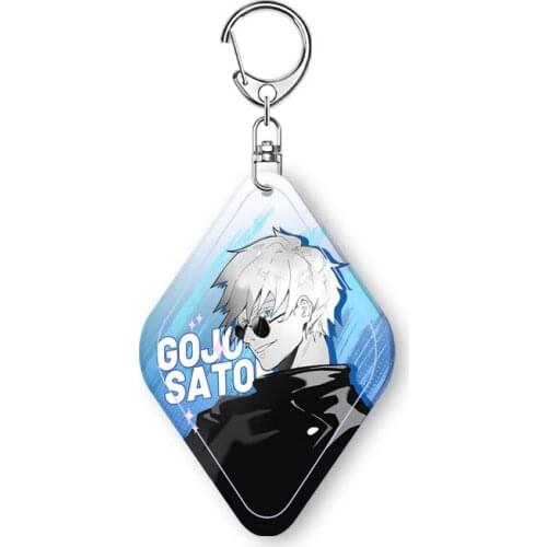 Jujutsu Kaisen Key Chain Laser Craft Color Changing Pendant Yuji Gojo Sukuna Toge Yuta Colorful Acrylic Key Ring 7*5cm