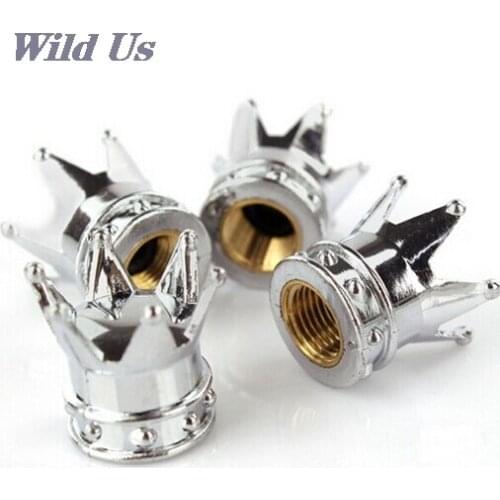 Car Truck Motocycle Bike Crown Shaped Tire Wheel Stem Air Valve Cap High Quality Tyres Accessories 4 Pcs/Lot
