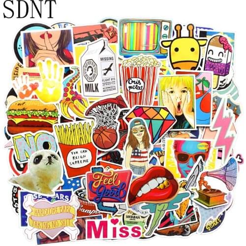 200 PCS Skateboard Laptop Stickers JDM Graffiti Anime Punk Funny Stickers Decals to DIY Guitar Motorcycle Suitcase Bike Helmet