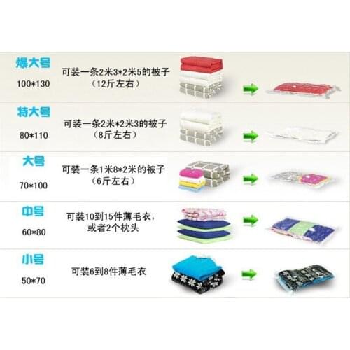 Promotion Wholesale 130*100cm the latest ultra thick explosion proof Storage Bags Vacuum compressed bag