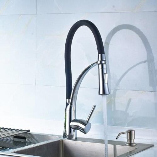 Spring Faucet Sink Tap 360 Degree Flexible Hose Bathroom Faucets Outdoor Cold Hot Water Taps Kitchen Bar Washing Tools HWC