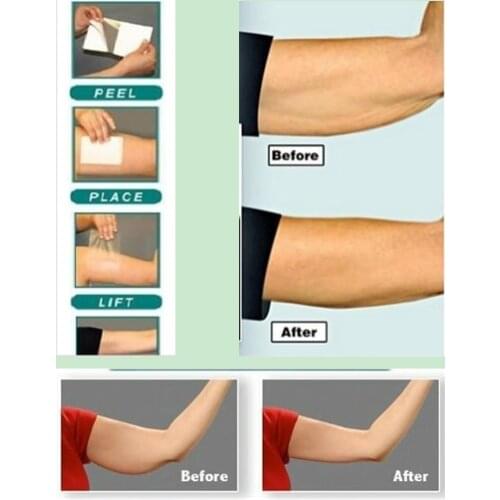 Retail pack arm slim lift makes arms look firm and younger slimming arm shaping transparent lifting strips sticker ASSEENONTV