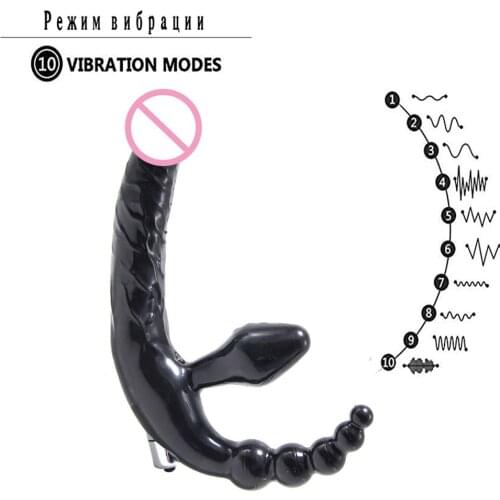 Strapon Realistic Dildo Vibrator Anal Beads Butt Plug Clitoris Penis Double Penetration Lesbian Pussy Massager Vibrating Panties
