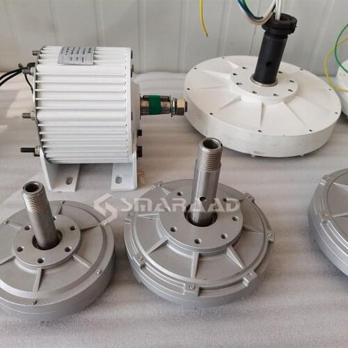 1KW 1.5KW 2KW 3KW 110-260RPM 48 96 220 380VDC Vertical Wind Turbine Permanent Magnet Alternator Coreless Maglev DIY Generator