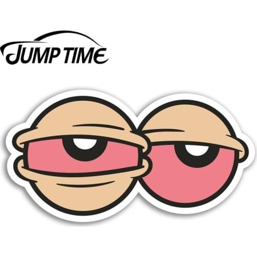 Jump Time Funny Eyes Vinyl Stickers Stoner Weed Sticker Laptop Luggage Car Assessoires Window Decals Car Wrap DIY