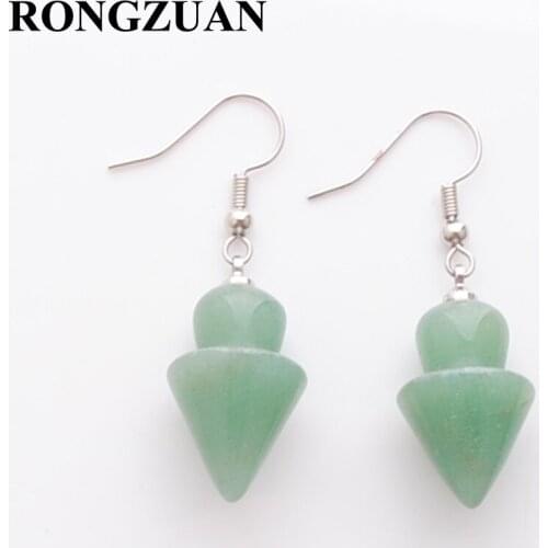 Drop Natural Stone Earrings for Women Aventurine Beads Mushroom shaped Pendant Hanging Earring beautiful Fashion Jewelry TR3263