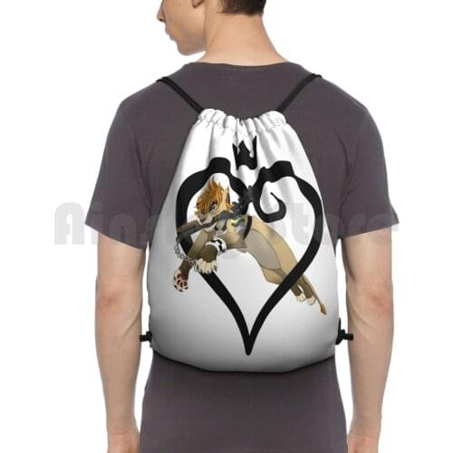 Ventus : Kingdom Hearts Backpack Drawstring Bags Gym Bag Waterproof Ventus Sora Riku Kairi Ansem Kingdom Hearts Play