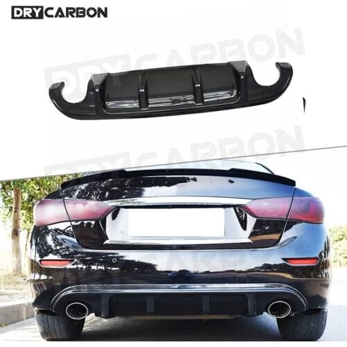 High Quality ABS Material Rear Bumper Diffuser Lip Spoiler for Infiniti Q50 Base Sport 2014 - 2017 Car Styling