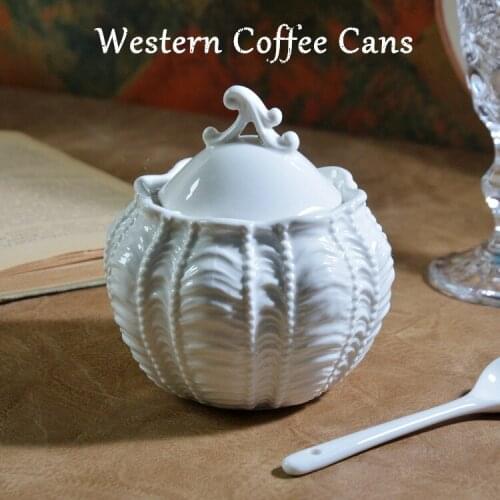 Western Restoration Ceramic Sugar Cans White Sugar Cans Palace Coffee Cans Club Restaurant Sugar Cans