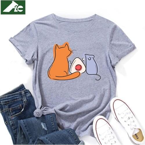 Fruits Basket Kyo Yuki Onigiri cat womens Shirts 100 cotton unisex graphic tees kawaii Cat Lover Anime t shirt vintage clothes