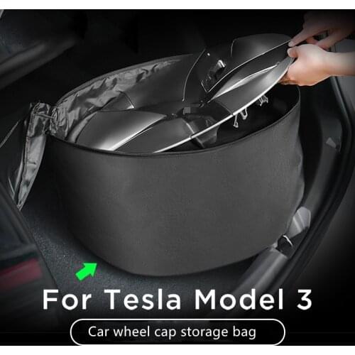 1pcs/set Car Wheel Cap Storage Bag For Tesla Model 3 Car Portable Carrying Wheel Hub Cover Oxford Storage Bag
