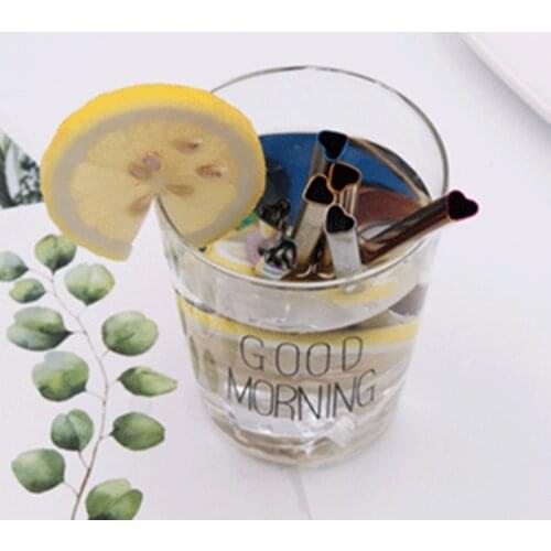 1Pcs Drinking Straw Reusable Metal Straw Set Heart-shaped Bubble Tea Straws 304 Stainless Steel Pearl Milkshake Straw Set