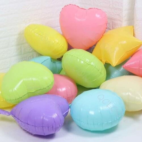 10pcs Candy color Macarons Ice cream color Foil balloon 18 inch Heart Star Round balloons Wedding Baby Birthday party decoration