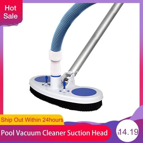 13 Inch Wide Pool Spa Vacuum Head Swimming Pool Vacuum Cleaner Tools Suction Head Soft Brush For Inground Above Ground Pools