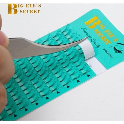 Big eyes secret 2 tray/lot 4D Premade Fans luxury Lashes pre made volume fans fake eylashes makeup eyelashes wispy Lashes