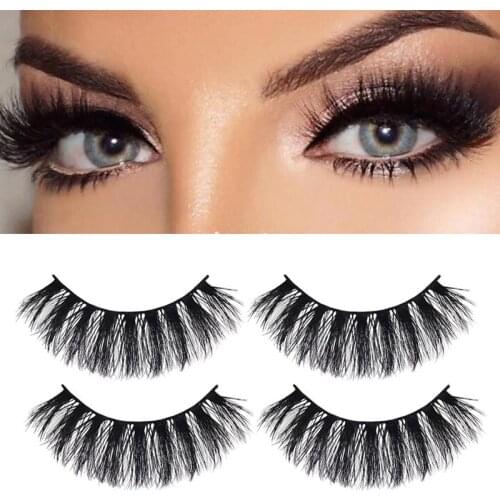 5Pair 3D False Mink Eyelashes Natural Thick Fake Lashes Handmade Soft Slender Curl Eyelashes Makeup Beauty Eyelashes Extension